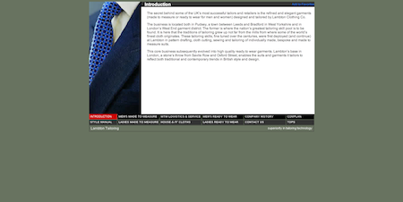 Lambton Tailoring website screenshot