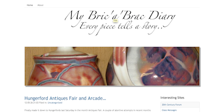 My Bric A Brac Diary website screenshot